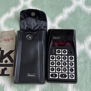 Vintage Sears 1970s Calculator with Case